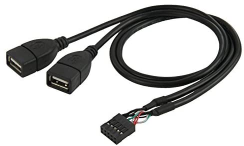 Adattatore USB2.0 da M/B 10pin A 2 USB A/F Cavo - CE0530106